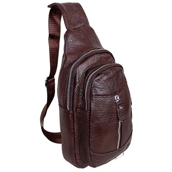 

Кожаная сумка-рюкзак Cross-Body JZ NVBON318-3 Темно-коричневая