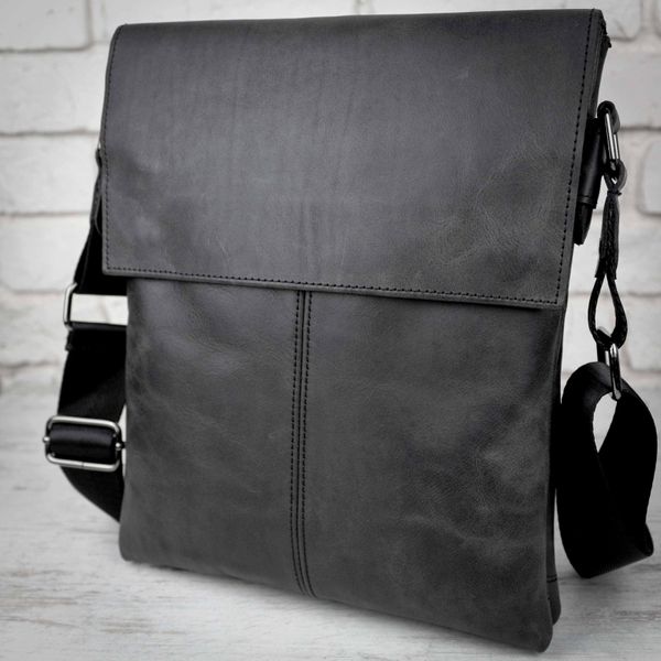 

Кожаная мужская сумка через плечо Alvibag AV0201CHG-GREY