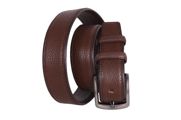 

Мужской ремень под классические брюки эко кожа D-Belts S0144 коричневый (120 см х 4 см)