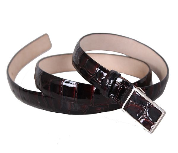 

Женский узкий ремень кожа D-Belts S1406 бордовый (110-115 см х 2.5 см)