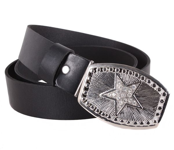 

Женский кожаный ремень с бляхой D-Belts S1107 черный (130 см х 4 см)