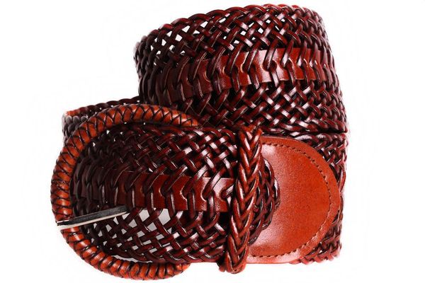 

Плетеный пояс для женщин D-Belts S0133 коричневый (105 см х 6.5 см)