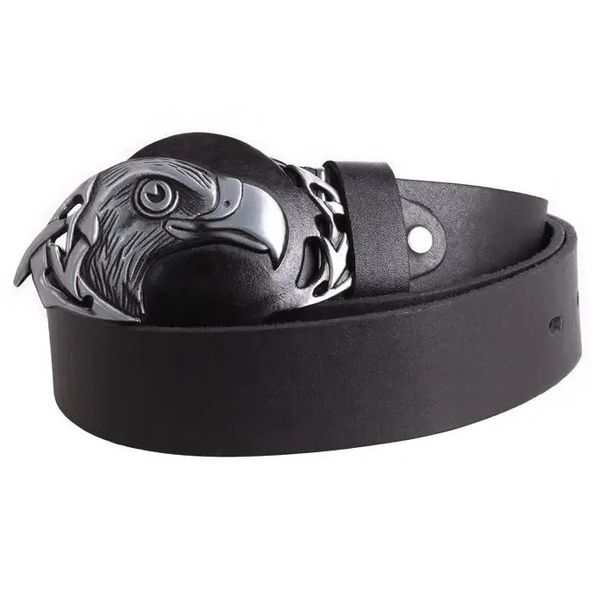 

Кожаный ремень с декоративной бляхой D-Belts S0181 черный (125-130 см х 4 см)
