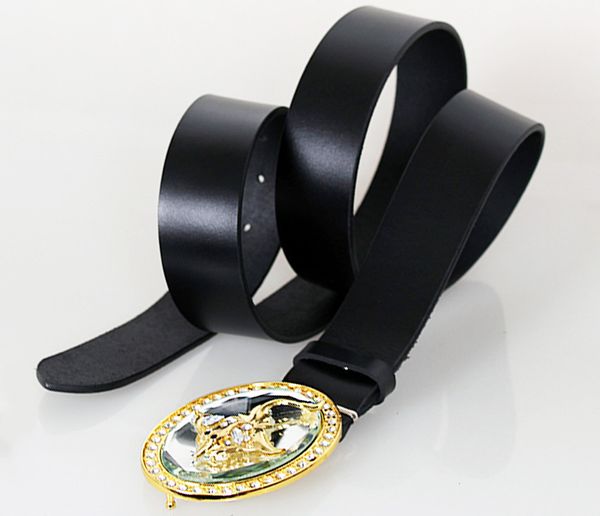 

Женский кожаный ремень под джинсы D-Belts S1453 черный (125 см х 4 см)