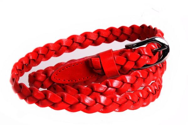 

Женский узкий ремень D-Belts S0444 красный (100-105 см х 1.5 см)