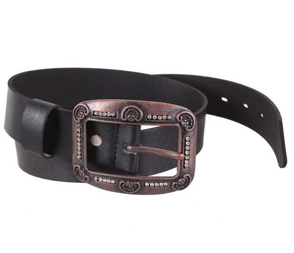 

Женский классический кожаный ремень D-Belts S1148 черный (105-130 см х 4 см)