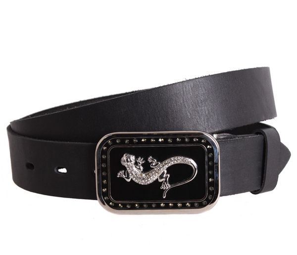 

Женский кожаный ремень с бляхой D-Belts S1099 черный (130 см х 4 см)
