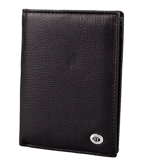 

Мужской кожаный кошелек на магните ST Leather (ST-2) 98398 Черный