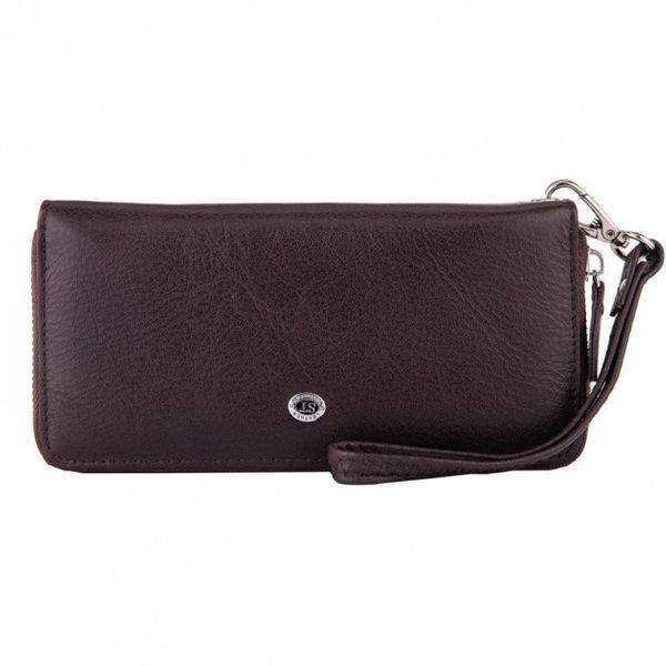 

Кожаный кошелек- клатч на молнии ST Leather 382023 Коричневый
