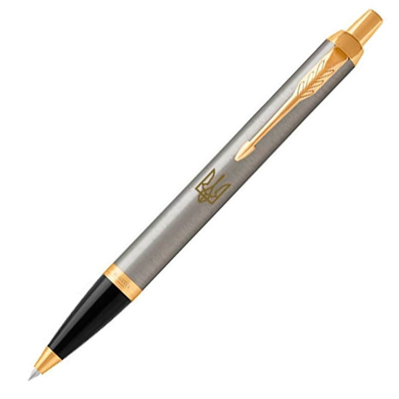 

Ручка шариковая Parker 22232-TR IM 17 Brushed Metal GT Тризуб