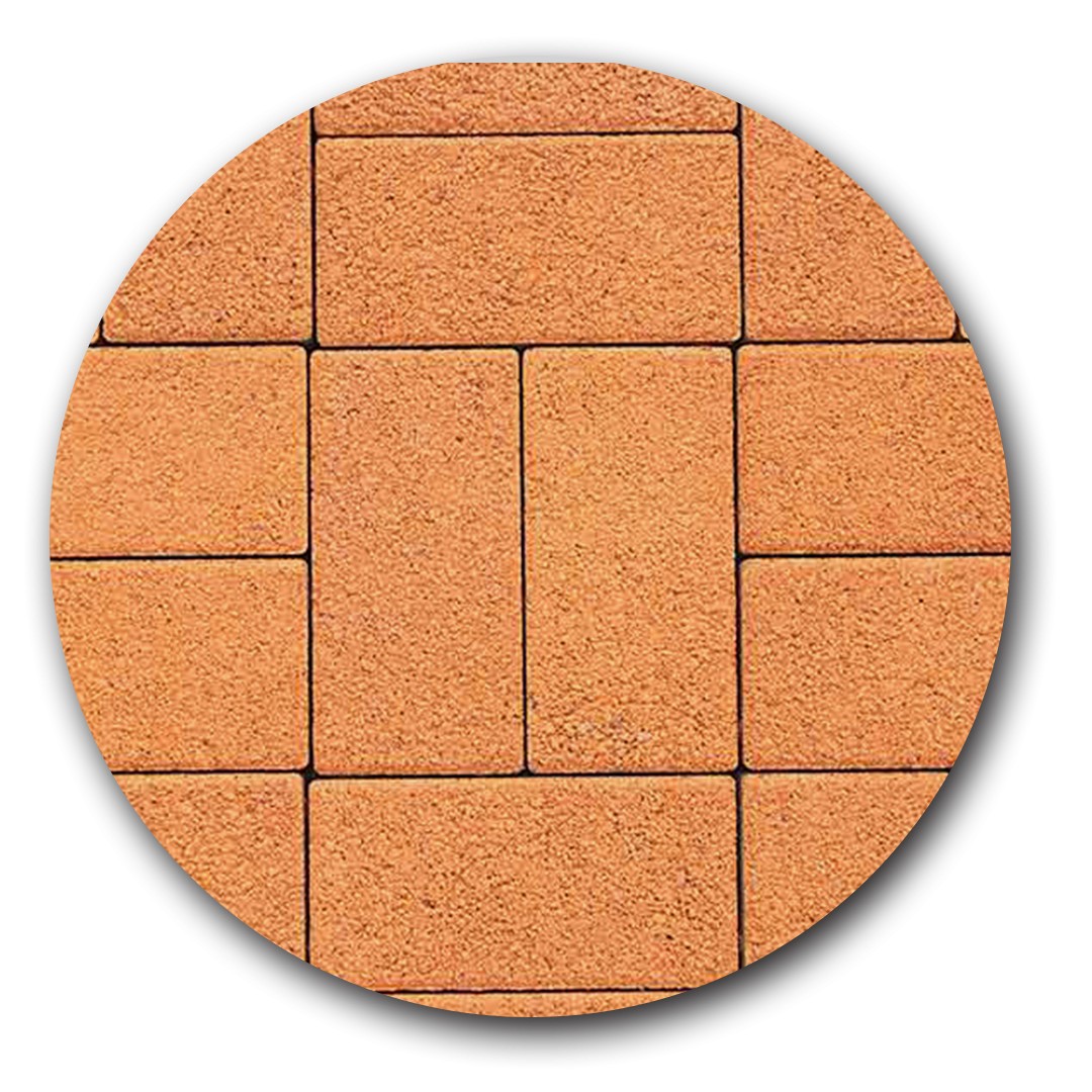 

Тротуарная плитка BKstone Кирпич стандарт 6 см, Персиковый