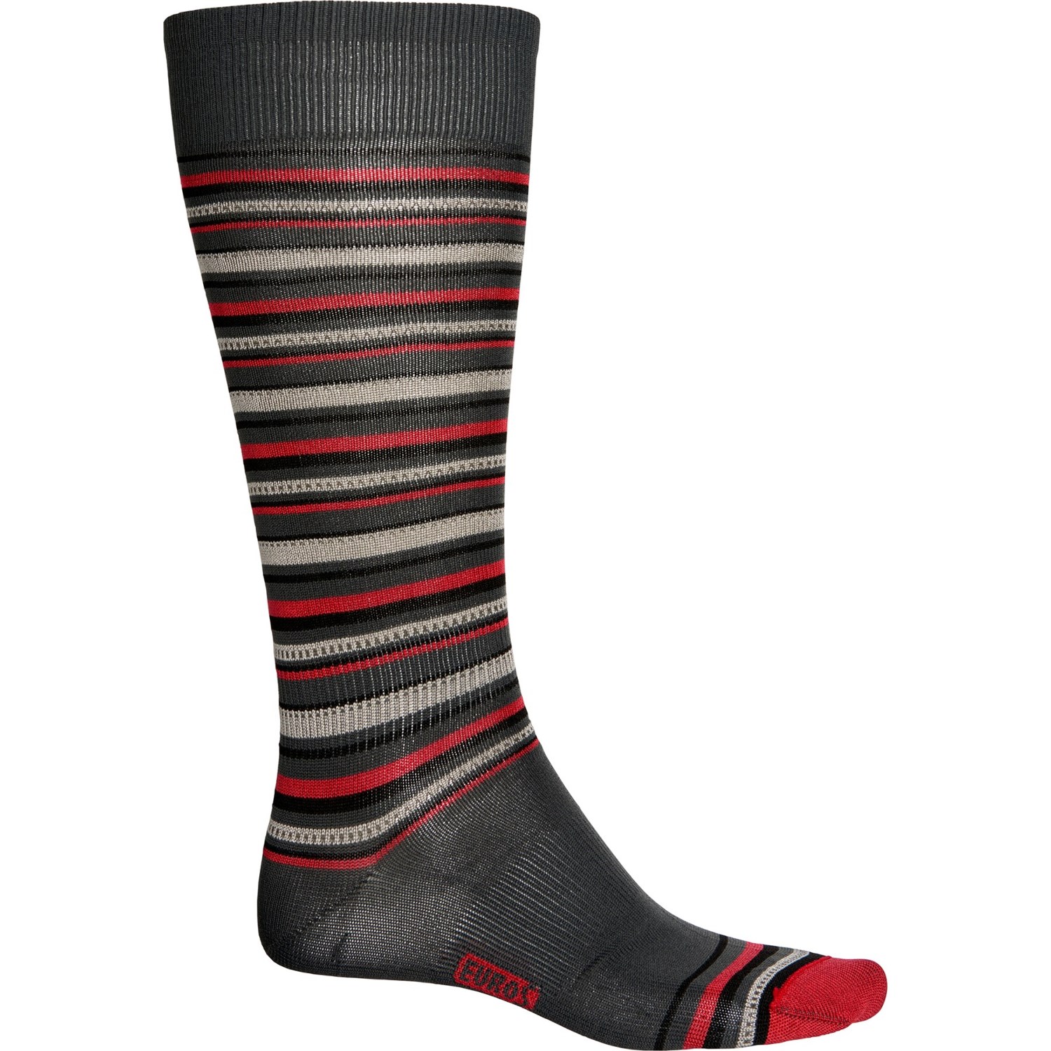 

Носки Eurosock Made in Italy Silver Ultralight Ski - Over the Calf (For Men and Women) Charcoal Stripe, L (48)