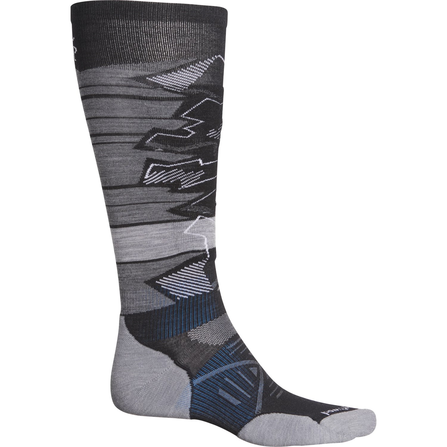 

Носки SmartWool PhD Ski Light Elite Pattern - Merino Wool, Over the Calf (For Men and Women) Black, XL (50)