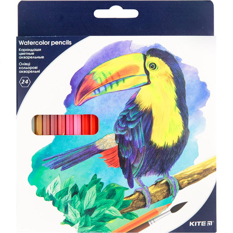 

Карандаши цветные акварельные Kite Птицы 24 цвета мод 1050 K18-1050