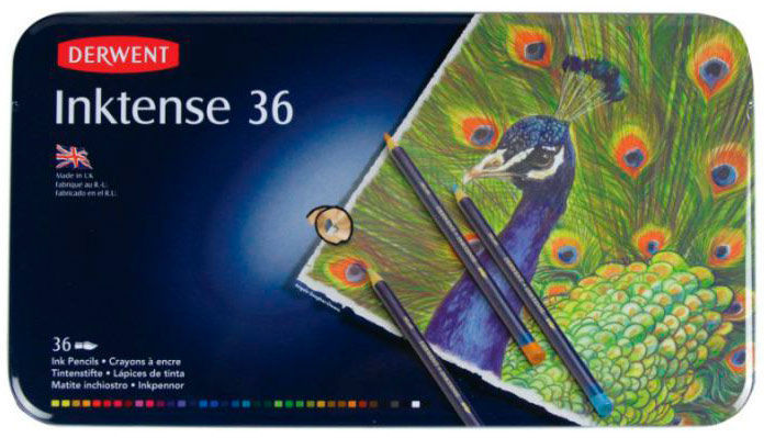 

Карандаши акварельные набор Derwent Inktense 36 цв. в металлической коробке D-2301842