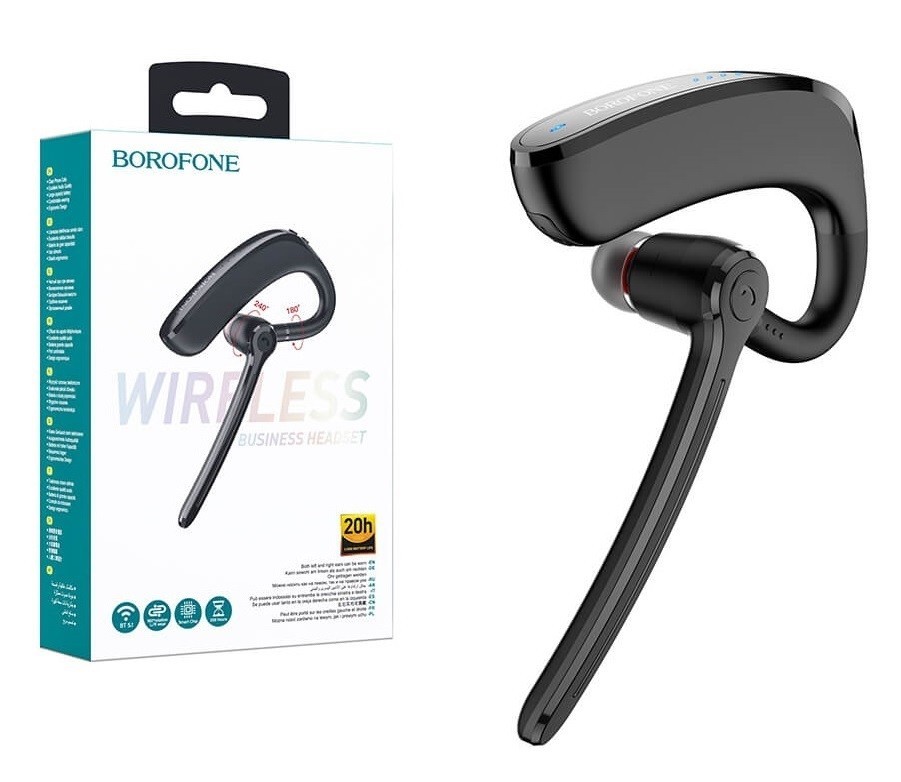 

Bluetooth гарнитура Borofone Imperor business BT headset |BT 5.1, 20h|