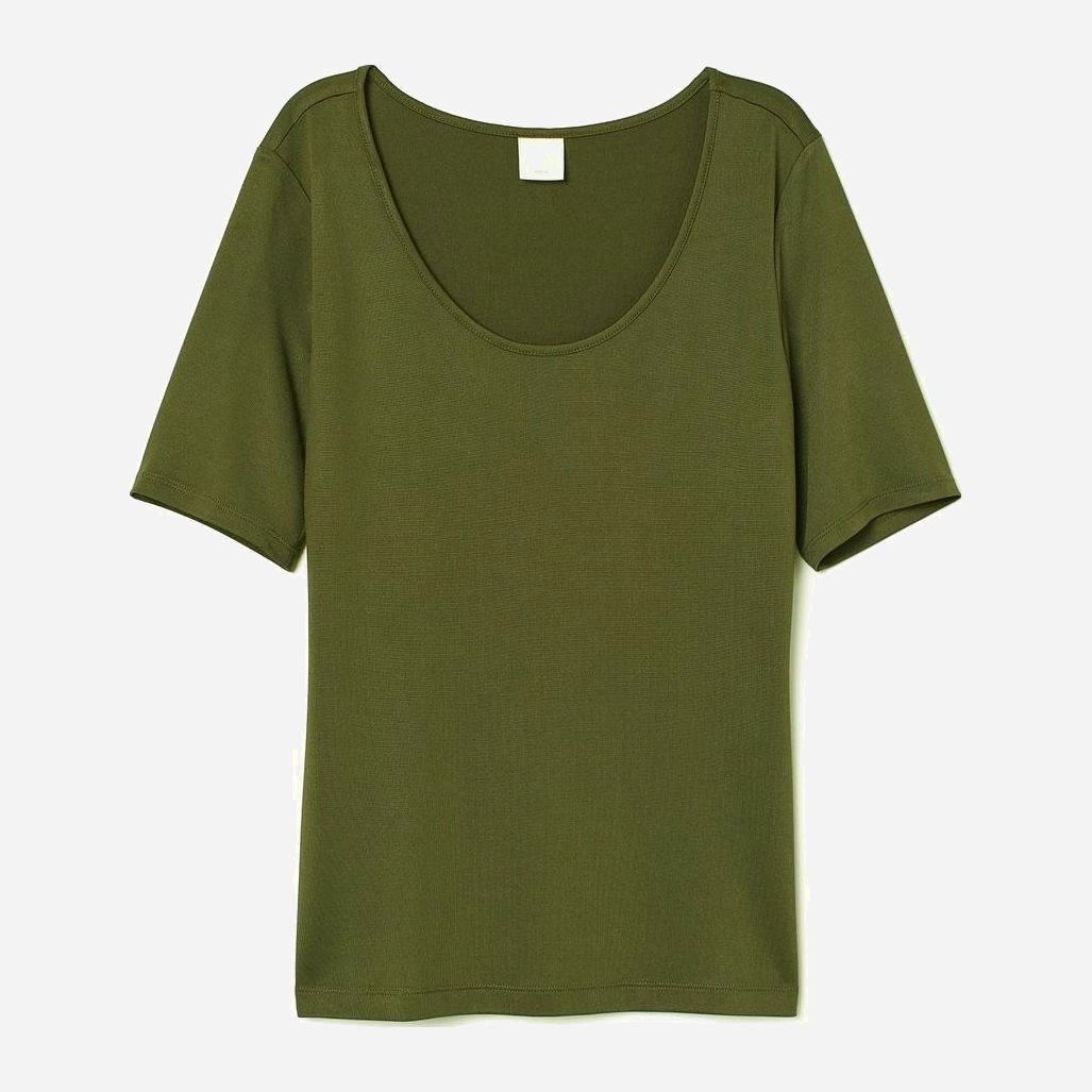 

Футболка H&M 0841402_хаки  Хаки, Футболка H&M 0841402_хаки S Хаки