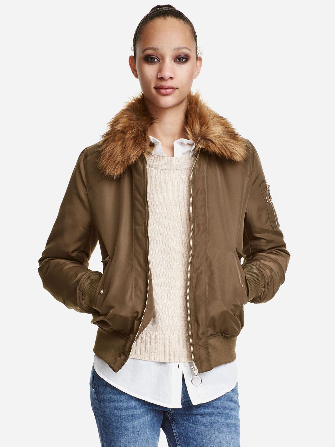 

Бомбер H&M 0413422_03  Хаки, Бомбер H&M 0413422_03 32 Хаки