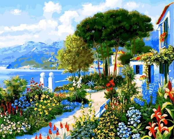 

Сад у дома. Рисование по номерам на холсте. Babylon 40x50