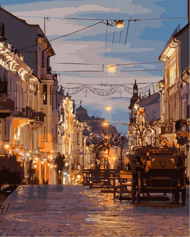 

Вечерние Черновцы. Раскраска без коробки. Brushme 40x50