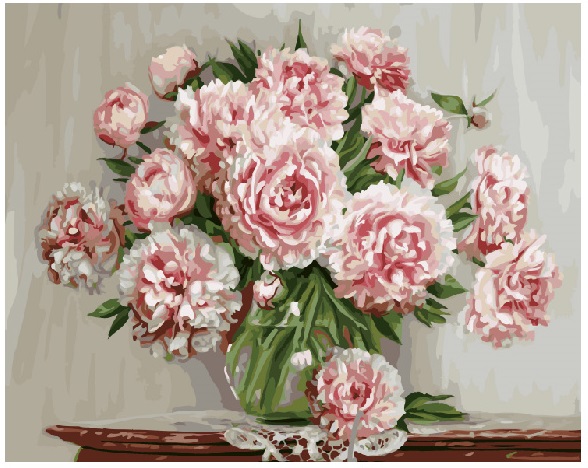 

Садовые пионы. Без коробки. Brushme 40x50