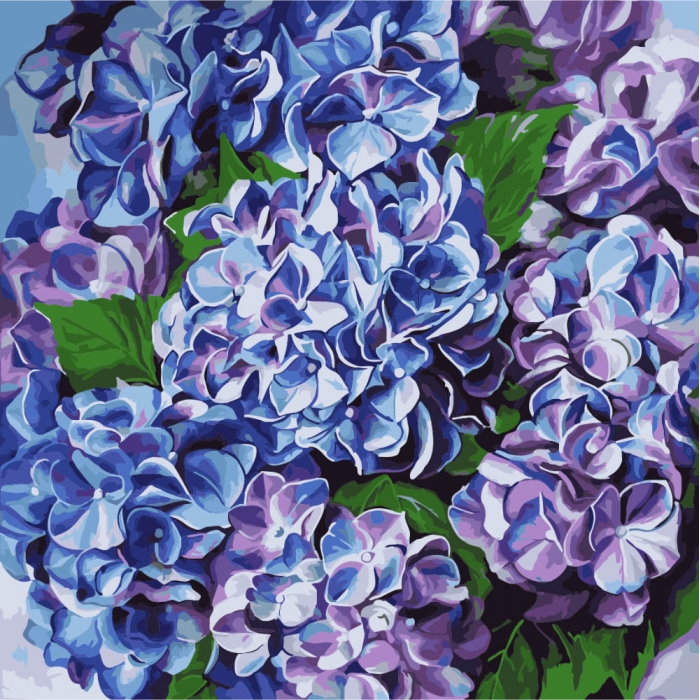 

Яркая гортензия худ. Диана Тучс без коробки. Идейка 40x40