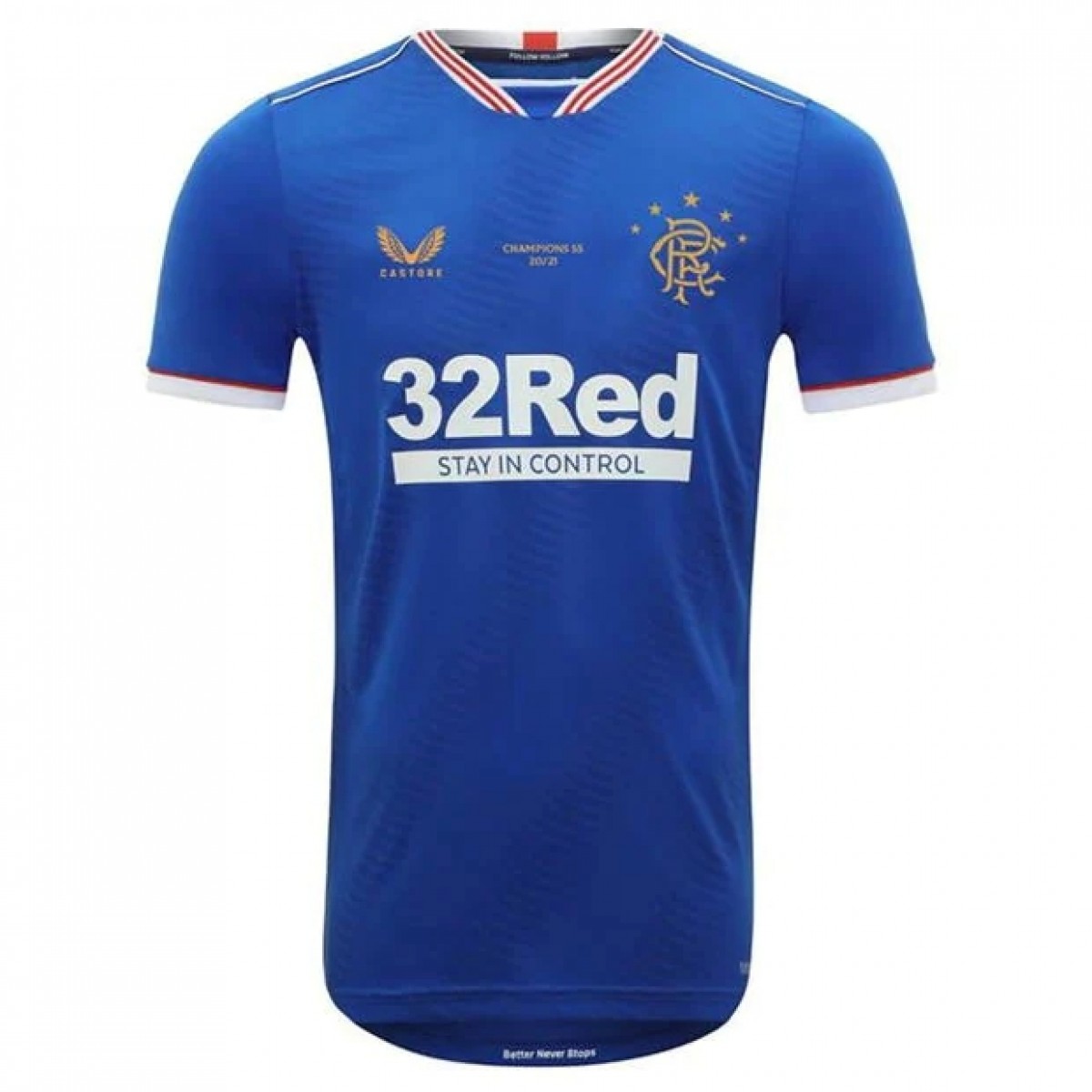 

Футболка Castore Rangers Champions Home Shirt 2020 2021 Blue, XXL (52)