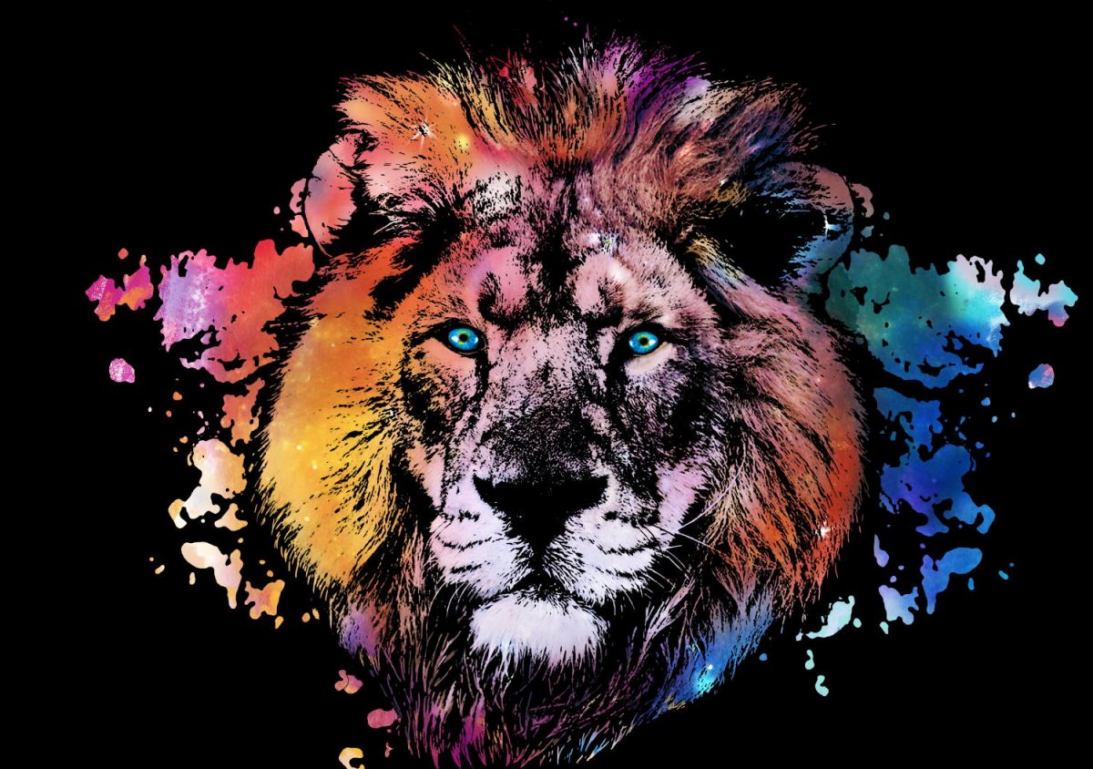 

Скретч картина "Lion" (Лев). Yuelu 41x29
