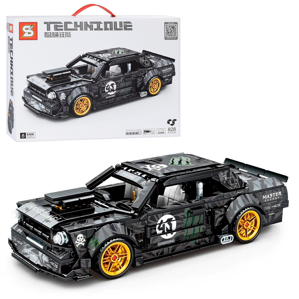 

Конструктор SENCO SY8406 ТЕХНИК - Ford Mustang Hoonicorn (828 дет.)