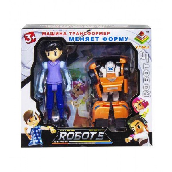 

Игровой набор Y.T.W.J Super Robot-5 339-17-7 робот- трансформер с героем оранжевый