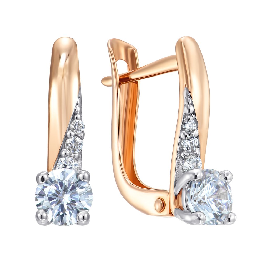 

Серьги из красного золота с фианитами 000123442