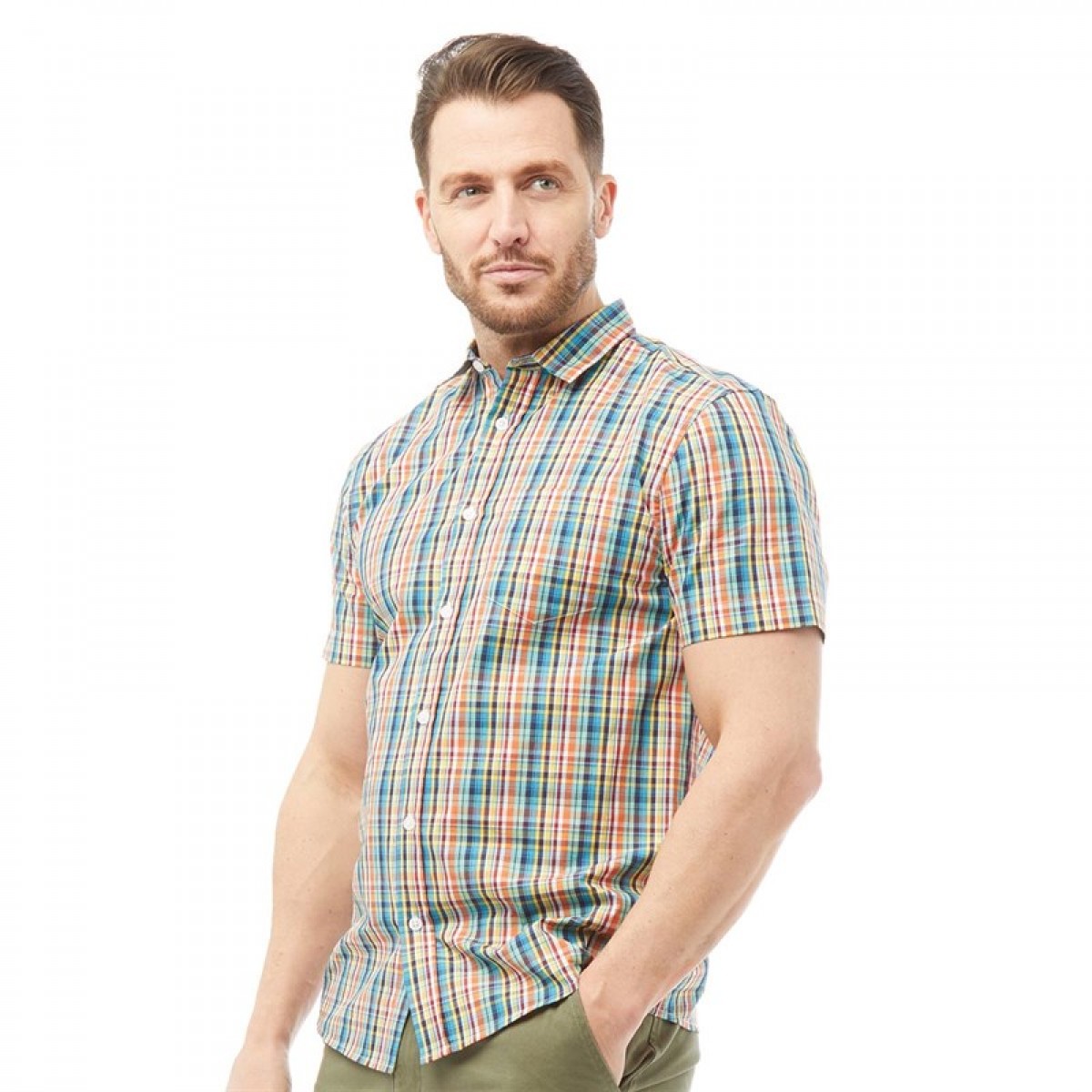 

Рубашка Onfire Cotton Yarn Dyed Check Short Sleeve Shirt Multi Multi Check, M (46)