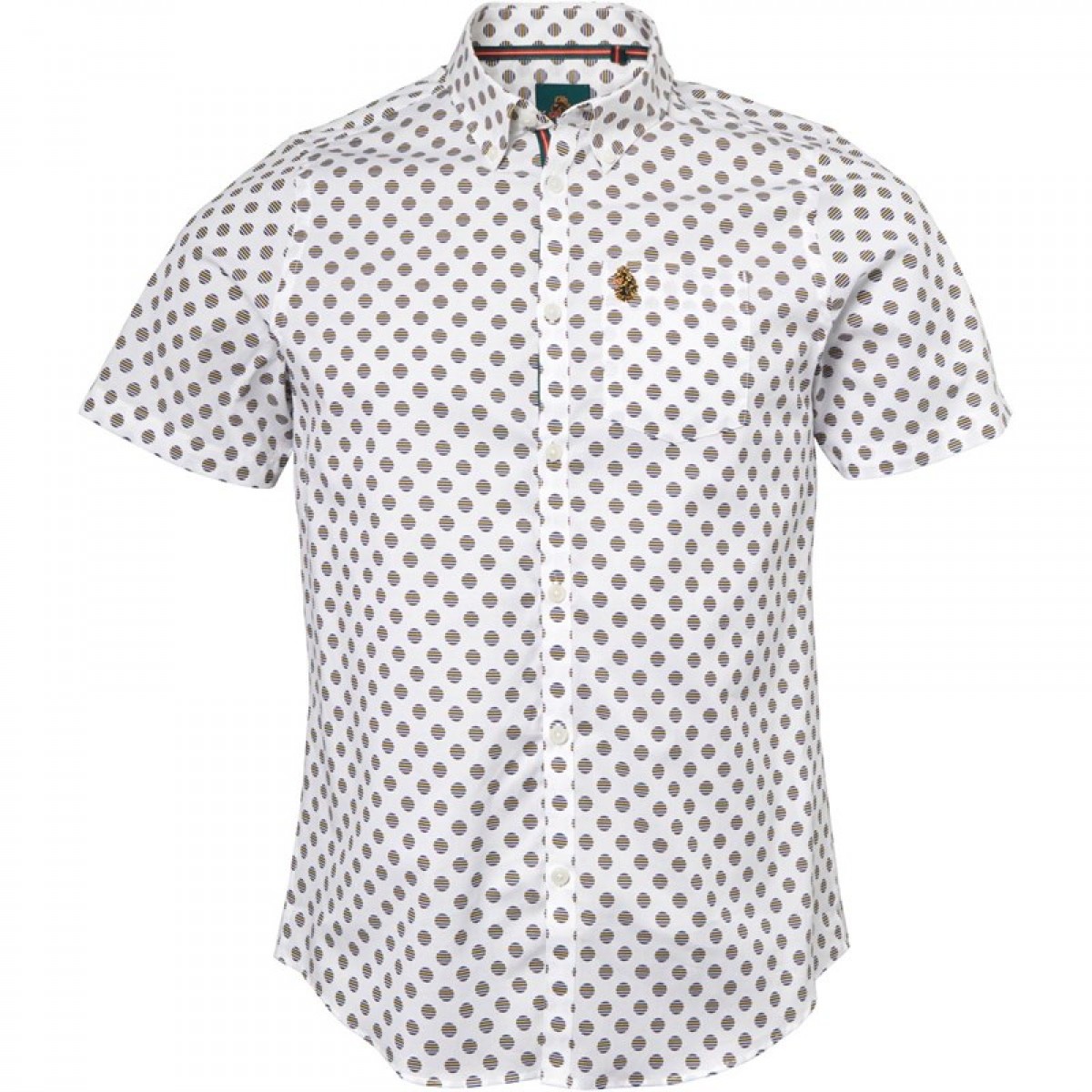 

Рубашка LUKE 1977 Ironbridge Short Sleeve Shirt White/Dark Navy Trim White,  (44, Рубашка LUKE 1977 Ironbridge Short Sleeve Shirt White/Dark Navy Trim White, S (44)