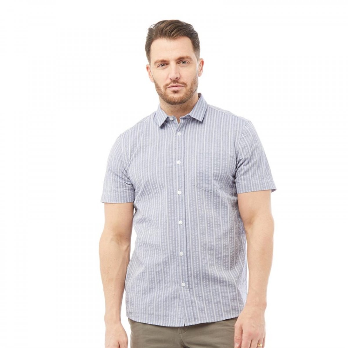 

Рубашка Onfire Cotton Seersucker Short Sleeve Shirt Blue Denim Blue,  (46, Рубашка Onfire Cotton Seersucker Short Sleeve Shirt Blue Denim Blue, M (46)