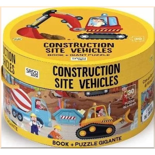 

Construction Site Vehicles Book and Giant Puzzle. Matteo Gaule. ISBN:9788830301535