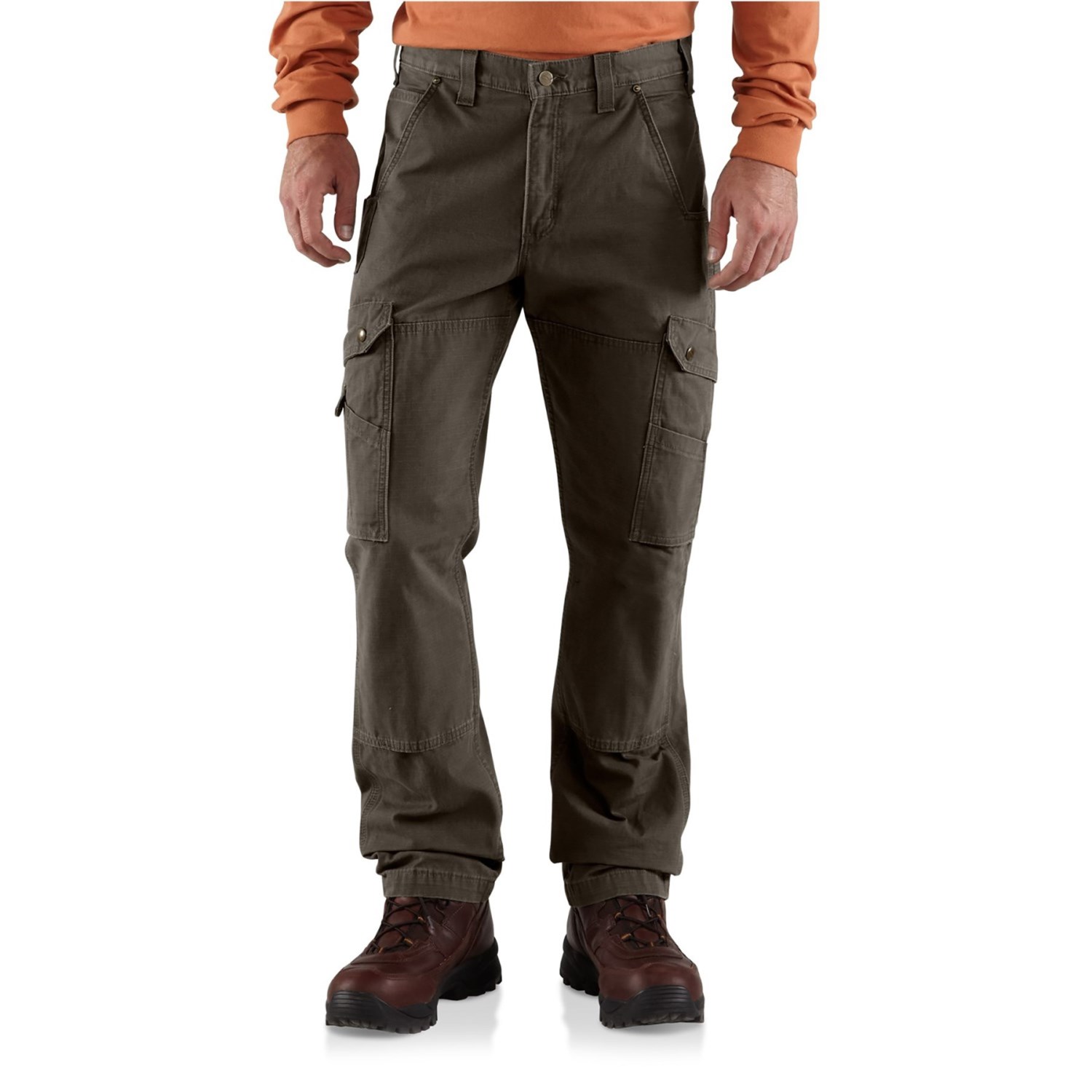 

Брюки Carhartt B342 Ripstop Double-Front Cargo Work - Relaxed Fit, Factory Seconds Dark Coffee, 40W 32L