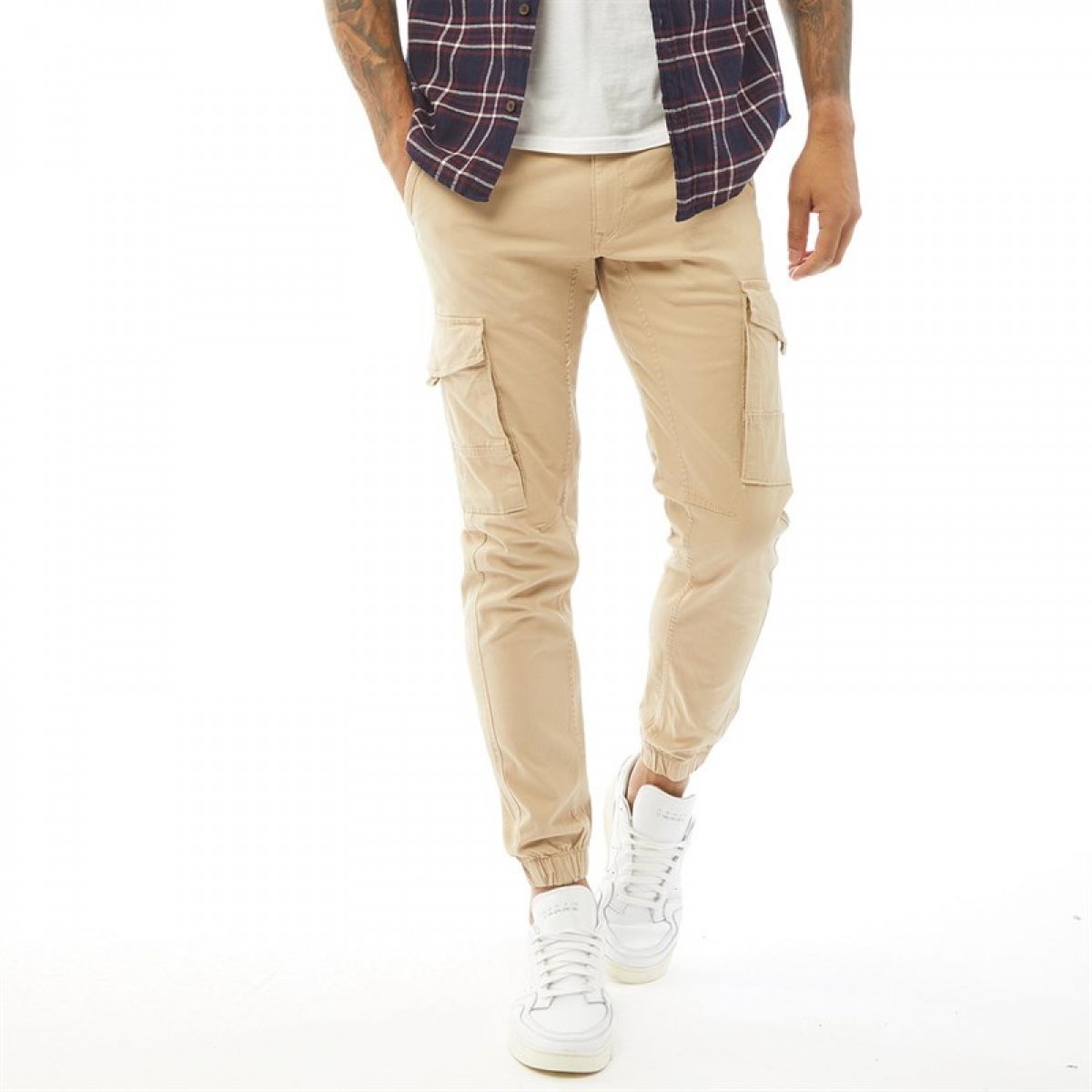 

Рабочие брюки JACK AND JONES Paul Flake Akm Cargo s White Pepper Beige, 33W 34L