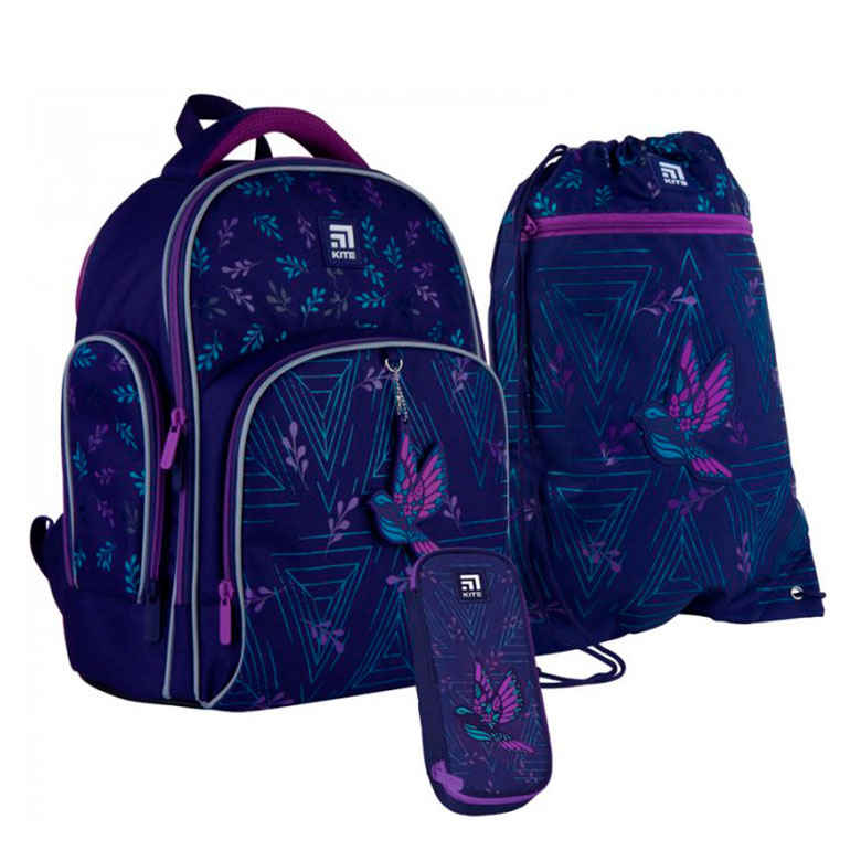 

Школьный набор Kite (рюкзак, пенал, сумка для обуви) Beautiful Bird SET_K21-706S-2