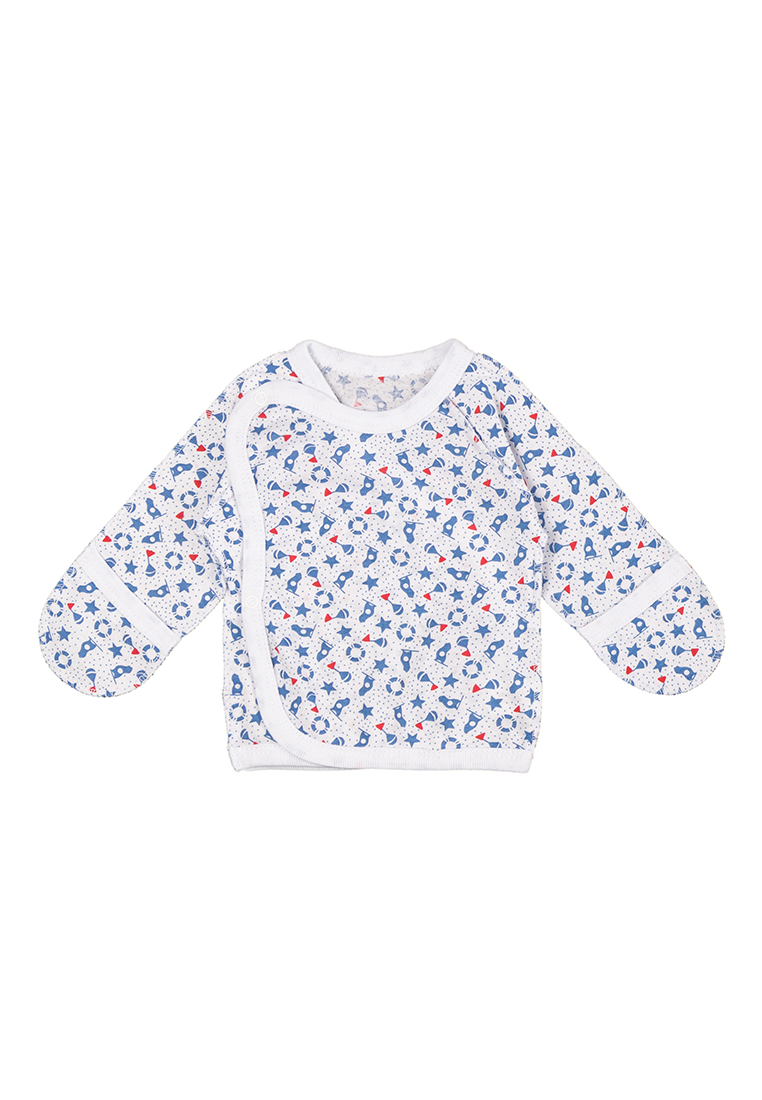 

Распашонка для новорожденных с закрытой ручкой Фламинго текстиль 559-108-4 р32 50см белый с принтом 53914