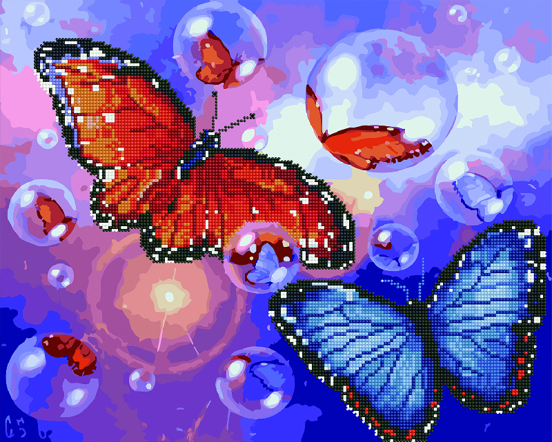 

Картина по номерам Бабочки с бульбашками, 40 х 50 см (GZS1167) (Без коробки)