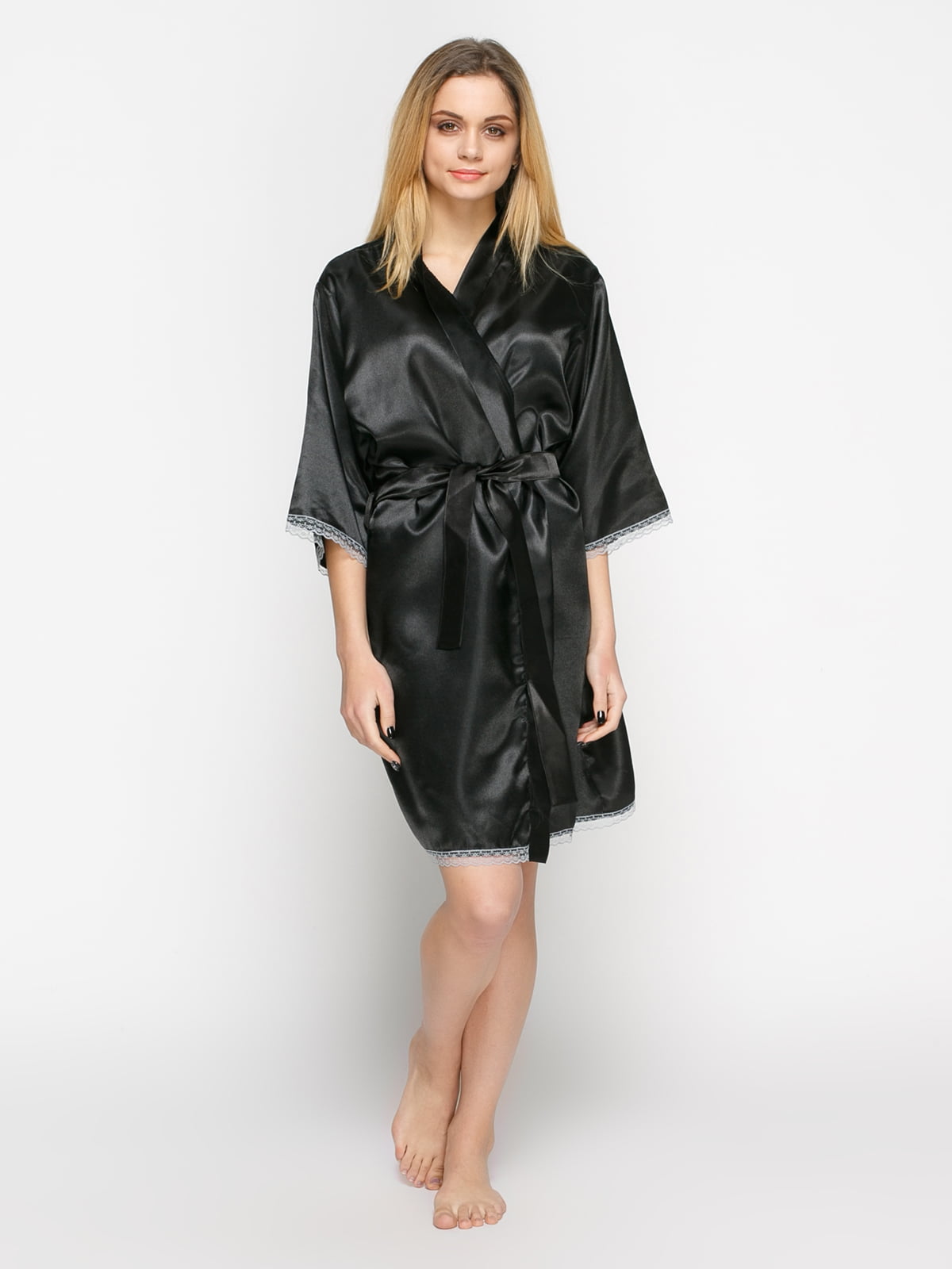 

Халат женский Angelo dolce l-7 42-44 - Черный С Серым, Халат женский Angelo dolce l-7 42-44 XS-S Черный С Серым