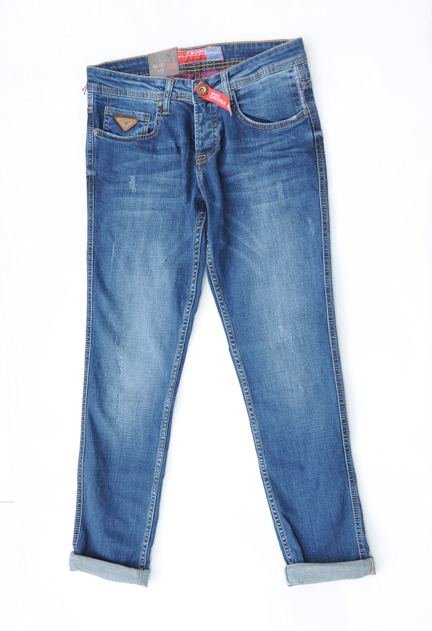 

Джинсы мужские PRODO UOMO Слим фит W38 L34 Синий Арт 12707