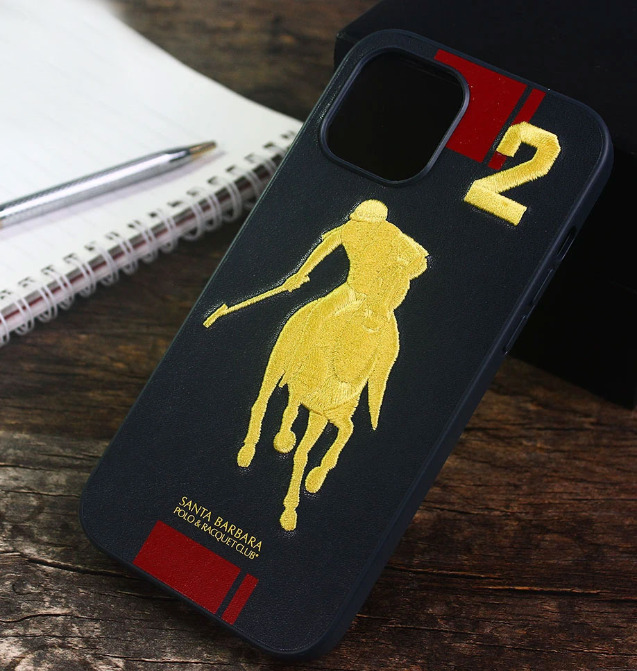 

Кожаный чехол Santa Barbara Polo Garner для iPhone 12 blue
