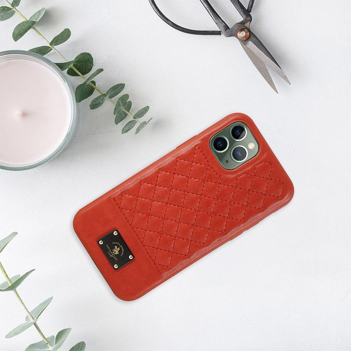 

Кожаный чехол для iPhone 12 Pro Santa Barbara Polo Bradley Красный