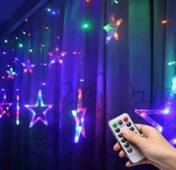 

Гирлянда Штора ЗВЕЗДА МУЛЬТИК 12PCS LIGHT STAR WITH REMOTE РАЗНЫЕ РЕЖИМЫ (327795)