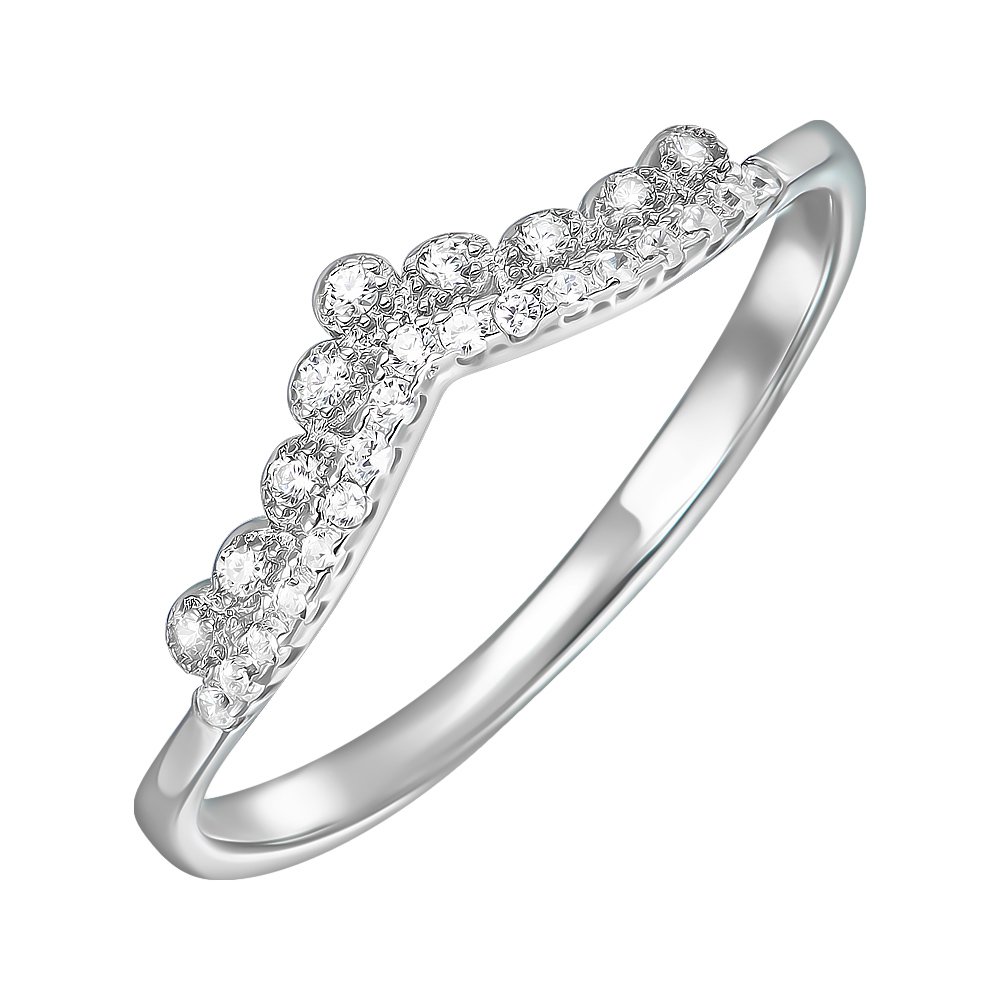 

Серебряное кольцо с фианитами 000151665 17.5 размера