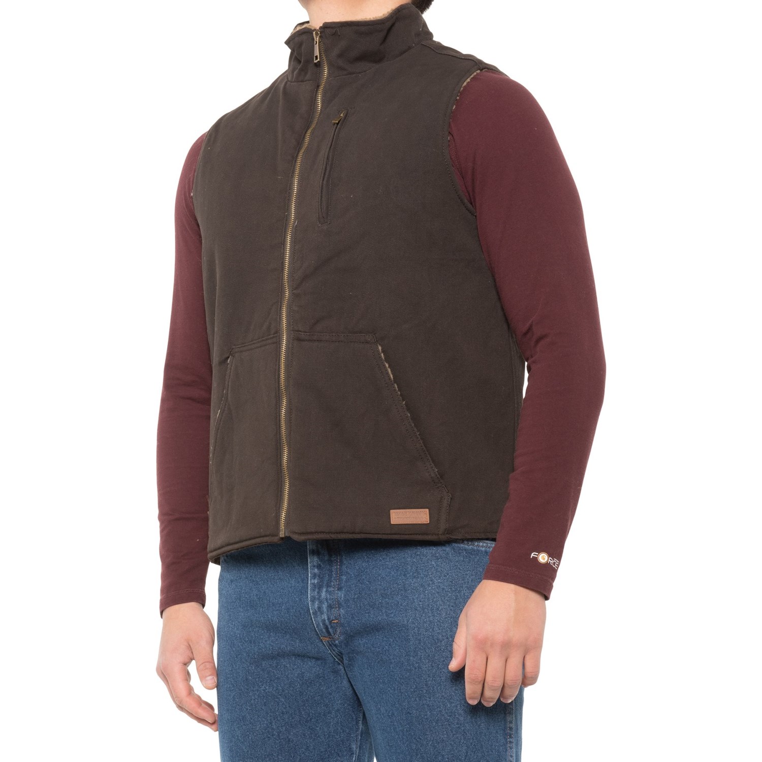

Жилет Bass Creek Workwear Washed Canvas Vest - Sherpa Lined Brown, XXL (52)