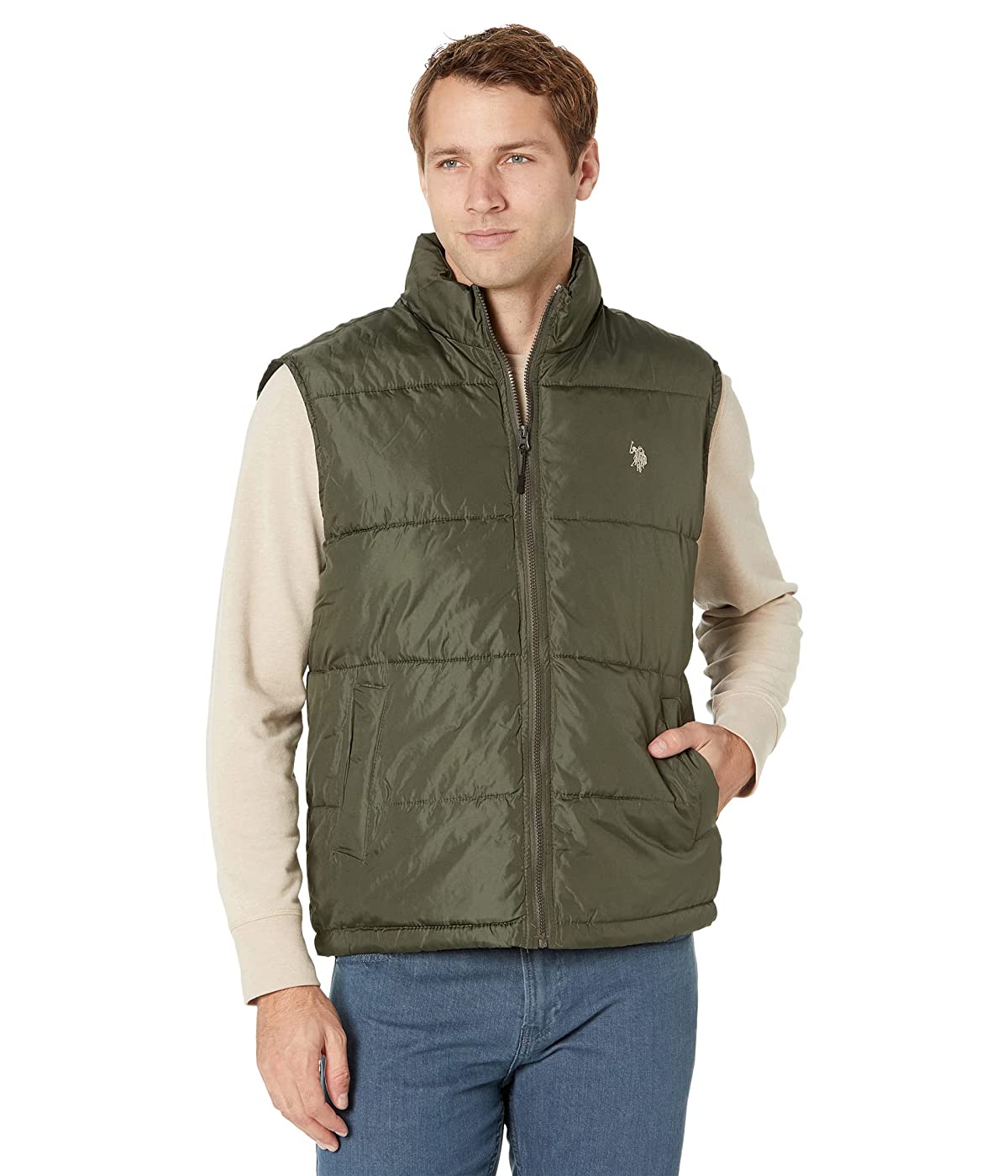 

Жилет утепленный U.. POLO Signature Vest Green Beret,  (44, Жилет утепленный U.S. POLO Signature Vest Green Beret, S (44)