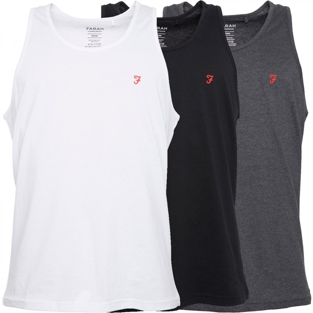 

Майка Farah Kewell Three Pack Lounge Vests Black/White/Charcoal Marl Multi,  (46, Майка Farah Kewell Three Pack Lounge Vests Black/White/Charcoal Marl Multi, M (46)