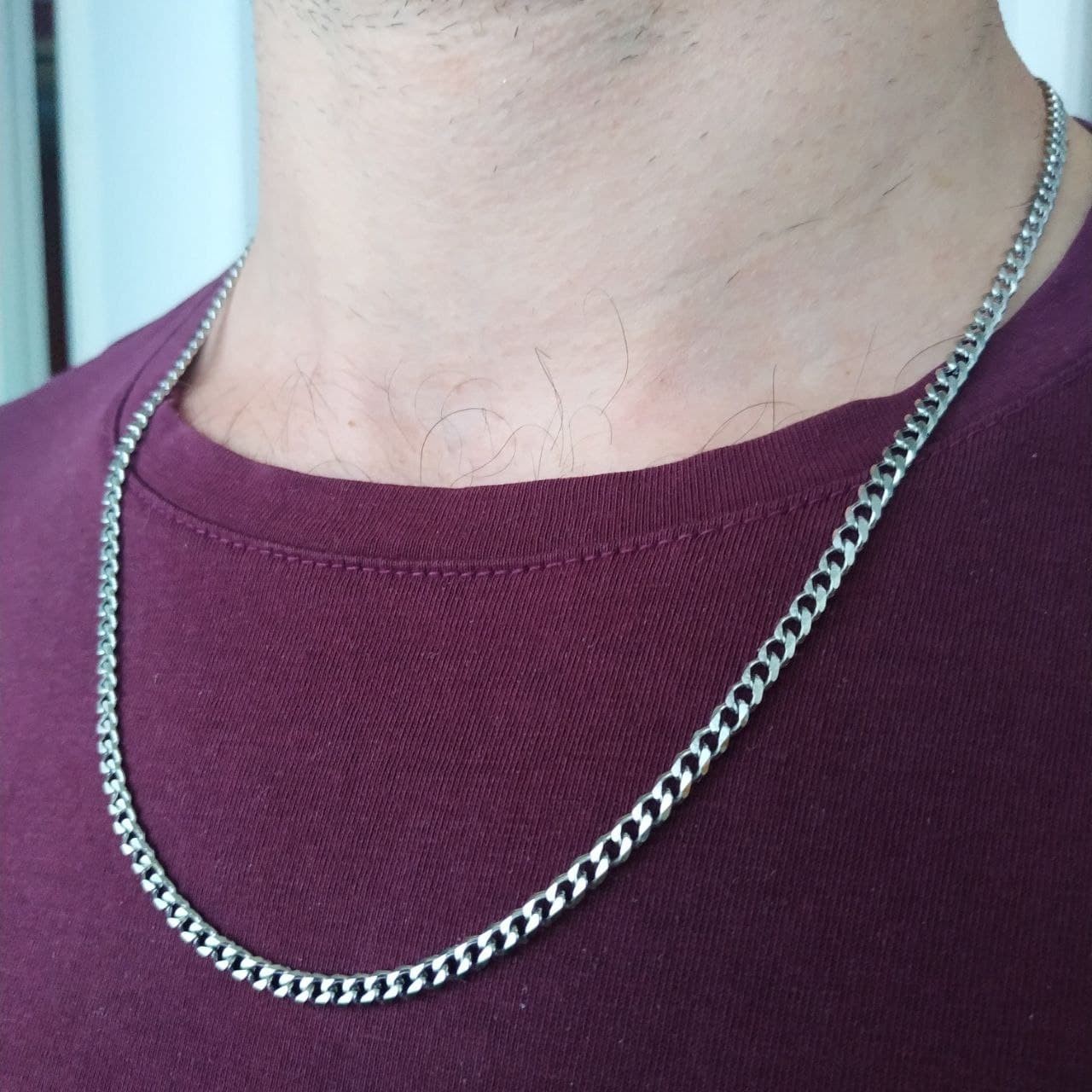 

Цепочка из нержавеющей стали Steel Braiding. Кубинское плетение. 4мм*57см